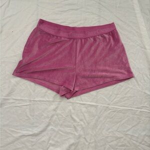 Juicy Couture Women’s Pink Y2K Velour Sleepwear Shorts Size Large